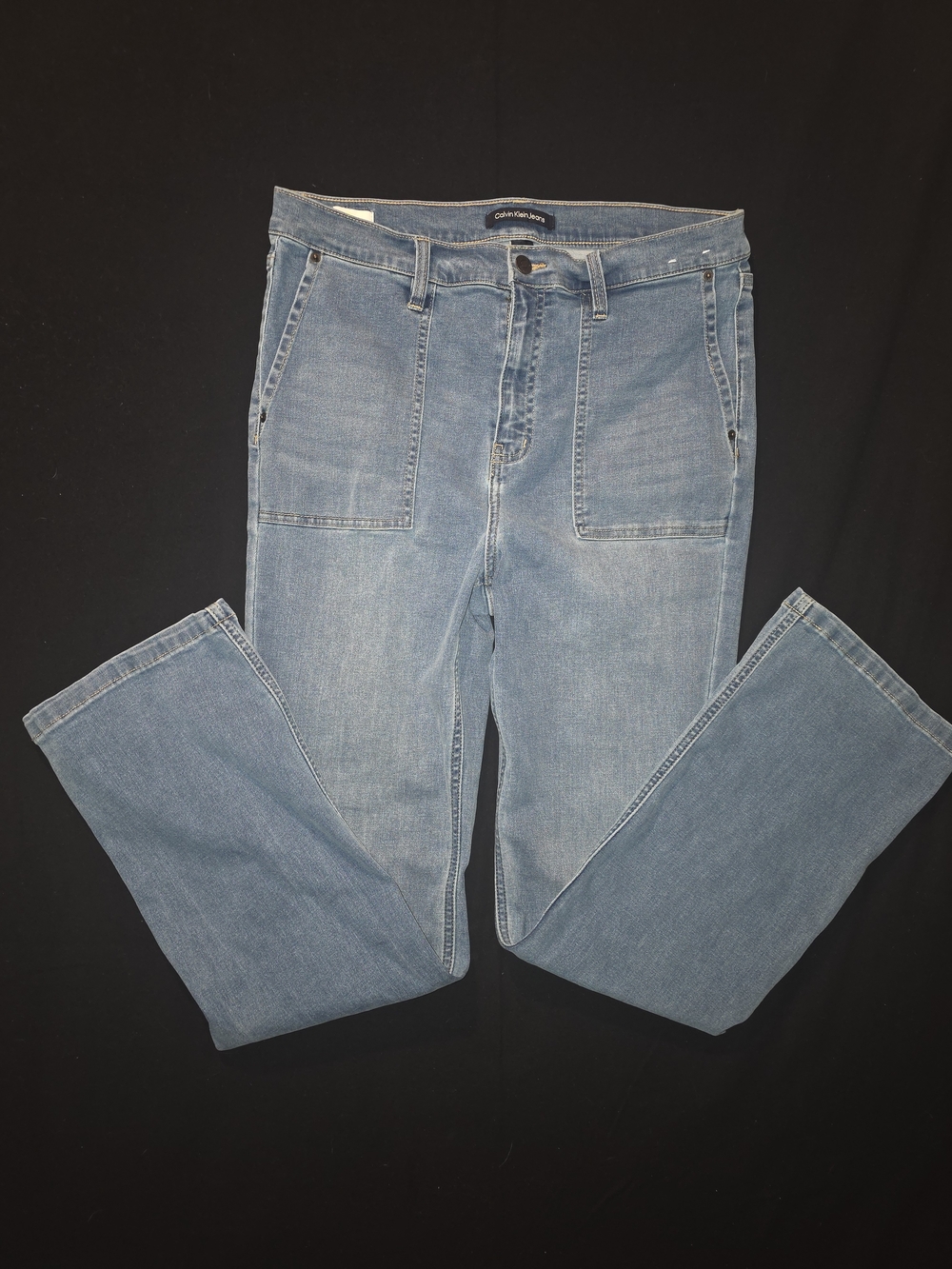 Calvin Klein Women's Jeans - Big Front Pockets Straight Fit Size 12